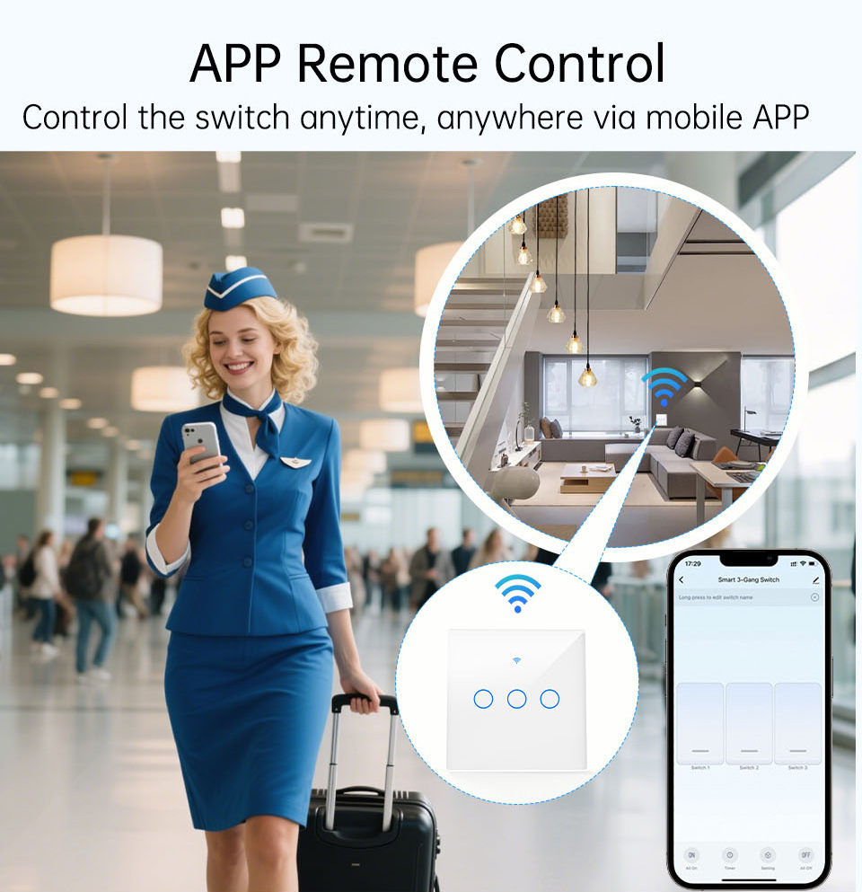 WiFi RF 433mhz Touch Wall Ligh - огляд і ціна Smart Relay Tuya